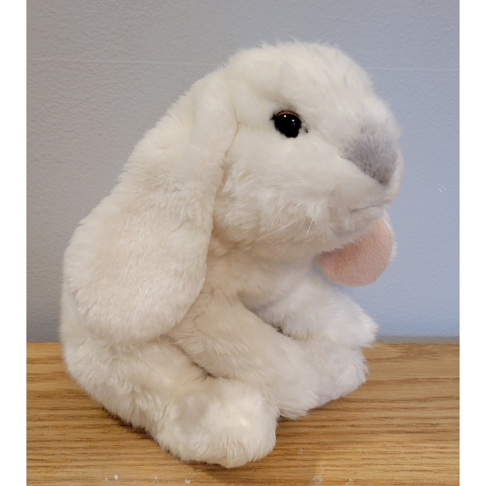 Toys R Us Animal Alley White Lop Eared Bunny Plush Stuffed Animal 11 inch Rabbit